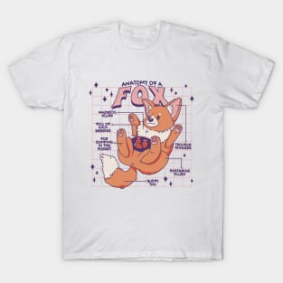 Anatomy Of A Fox Cute Funny Fox Design T-Shirt